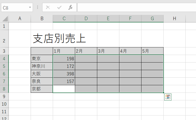 &ldquo;データの入力&rdquo;