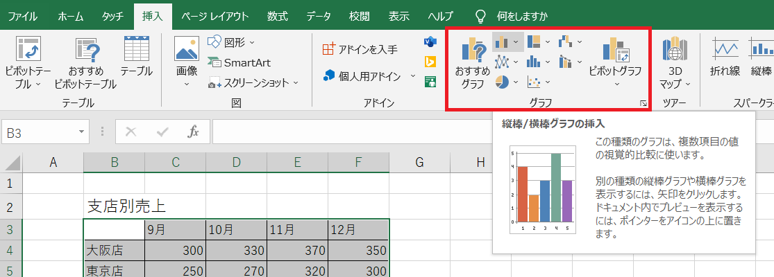 &ldquo;グラフの挿入1&rdquo;