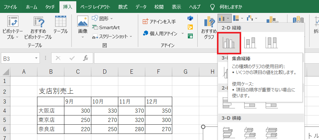&ldquo;グラフの挿入2&rdquo;